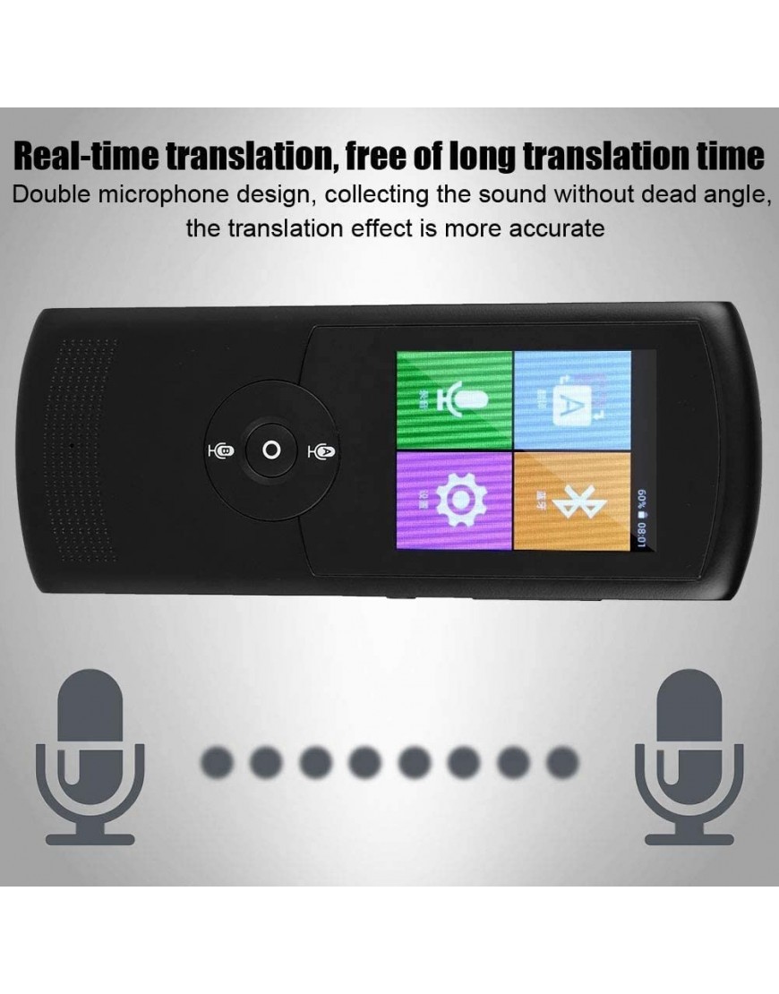 WMMCM Buoth AI Smart-Language Translator Gerät mit 2,4-Zoll-High-Definition-Touch-Screen-Unterstützung 42 Sprachen Accurate intelligenten Echtzeit-Instant-for Business Chat-Reisen im Ausland - BKCVKAKJ