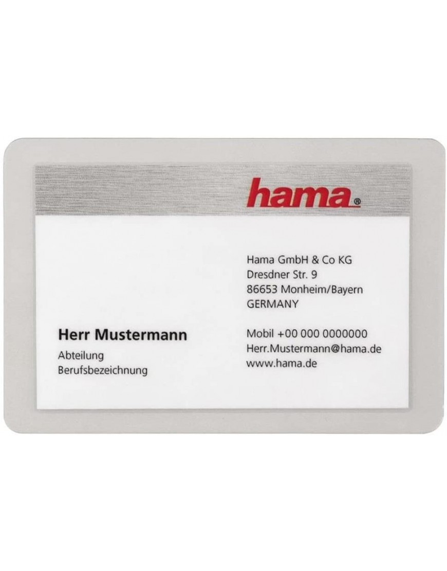 Hama Heiß-Laminierfolie für Visitenkarten 80 100 Stück - BLXDK2JW