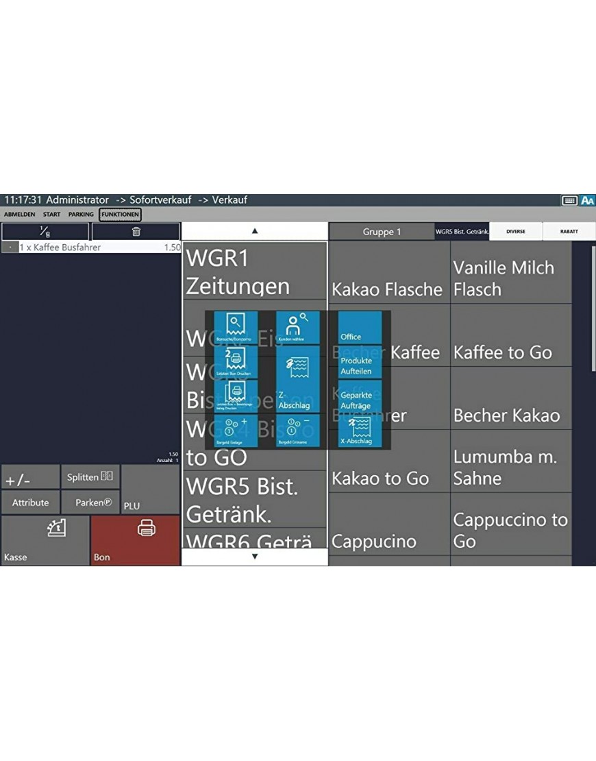 15 Touchscreen Kasse für HANDEL und SCHNELLGASTRONOMIE: KIOSK LADEN IMBISS STUDIO GdPdu GoBD TSE2020-Konform - BPHPOKHN