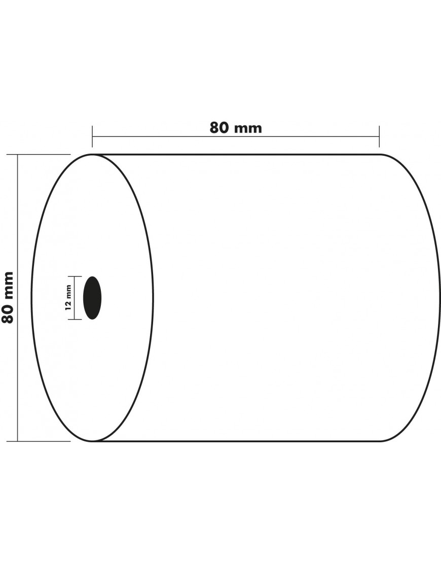 Exacompta 43816E Packung mit 10 Kassenrollen 1-lagig thermisch hohe Auflösung ideal für Kassen 55g qm Breite: 80mm Durchmesser Kern: 12mm Länge: 76m 1er Pack 1 x 10 Stück weiß - BITOVKVJ