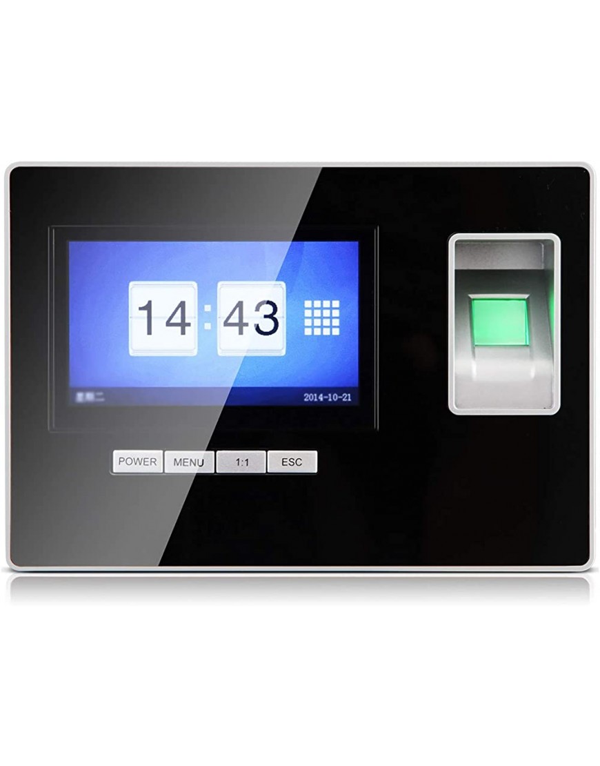 Feixunfan Zeiterfassung Smaschine Smart Touch Screen-Taktmaschine Software-freie Fingerabdruck-Anwesenheitsmaschine Bürobedarf für Mitarbeiter Business Farbe : Black Size : 17.5x3.3x12.3cm - BCFORHEE