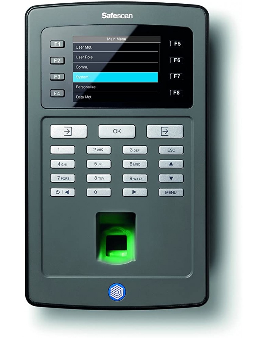 Safescan TA-8035 Zeiterfassungssystem: Terminal mit RFID Kartenleser & Fingerprintsensor und Software - BQOQZBVA