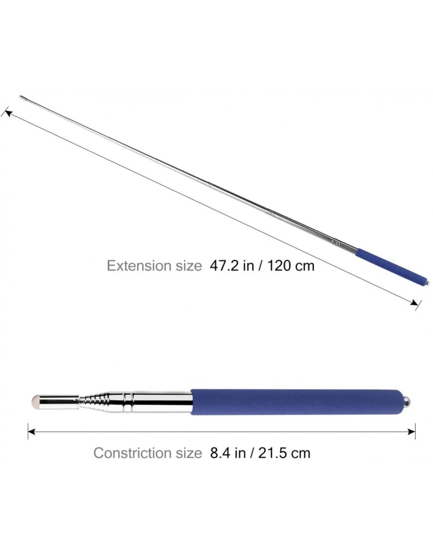 Operitacx Hand Pointer Stick Extendable Telescopic Retractable Pointer Teaching Pointer Stick for Classroom Handheld Presenter Classroom Whiteboard Pointer Blue - BNDYP9NH