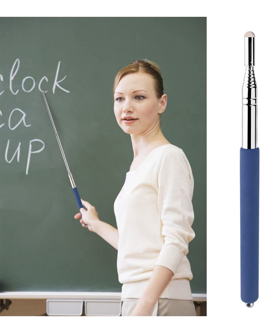 Operitacx Hand Pointer Stick Extendable Telescopic Retractable Pointer Teaching Pointer Stick for Classroom Handheld Presenter Classroom Whiteboard Pointer Blue - BNDYP9NH