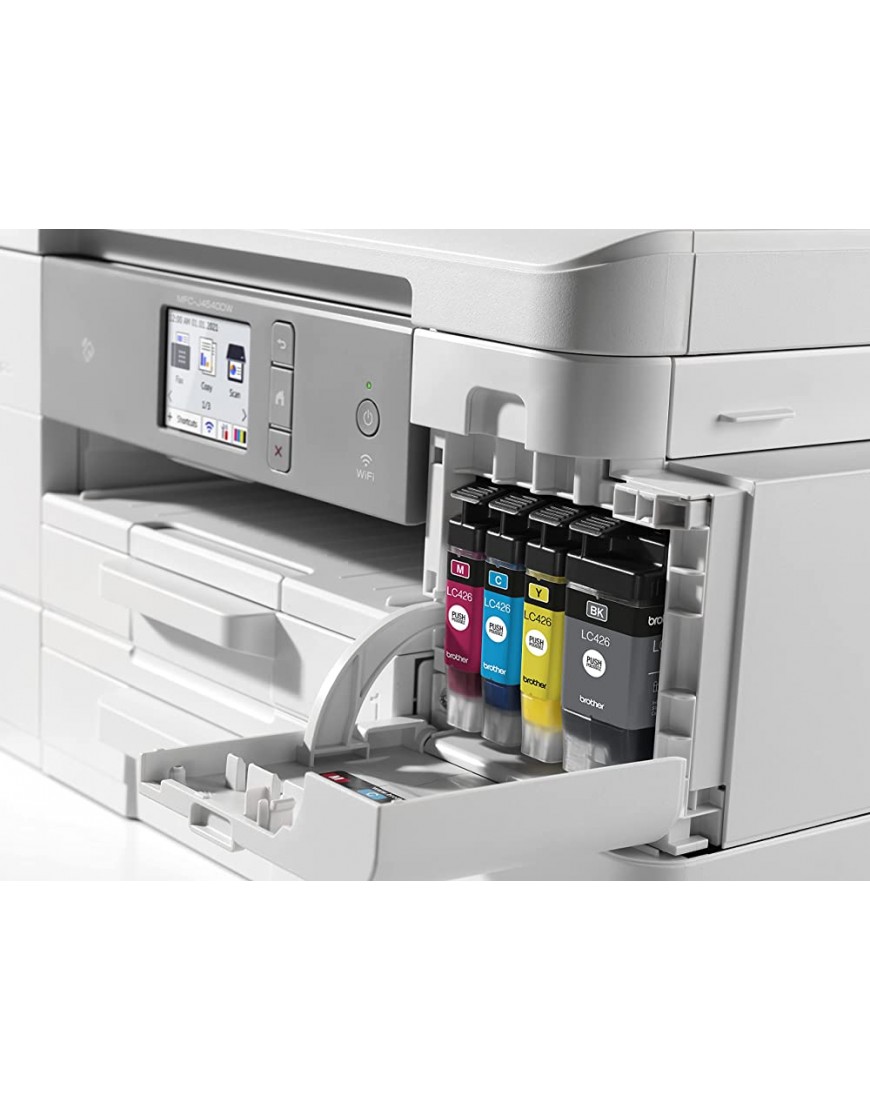 Brother MFC-J4540DW 4-in-1 Farbtintenstrahl-Multifunktionsgerät Drucker Scanner Kopierer Fax weiß 435 x 250 x 355 mm - BUVNB5AB