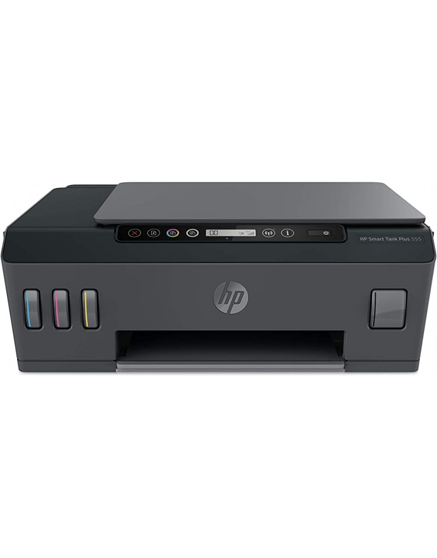 HP Smart Tank Plus 555 Multifunktionsdrucker Drucker Scanner Kopierer WLAN AirPrint 3-in-1 inklusive Tinte für bis zu 3 Jahre drucken Schwarz - BEQEJ2EM