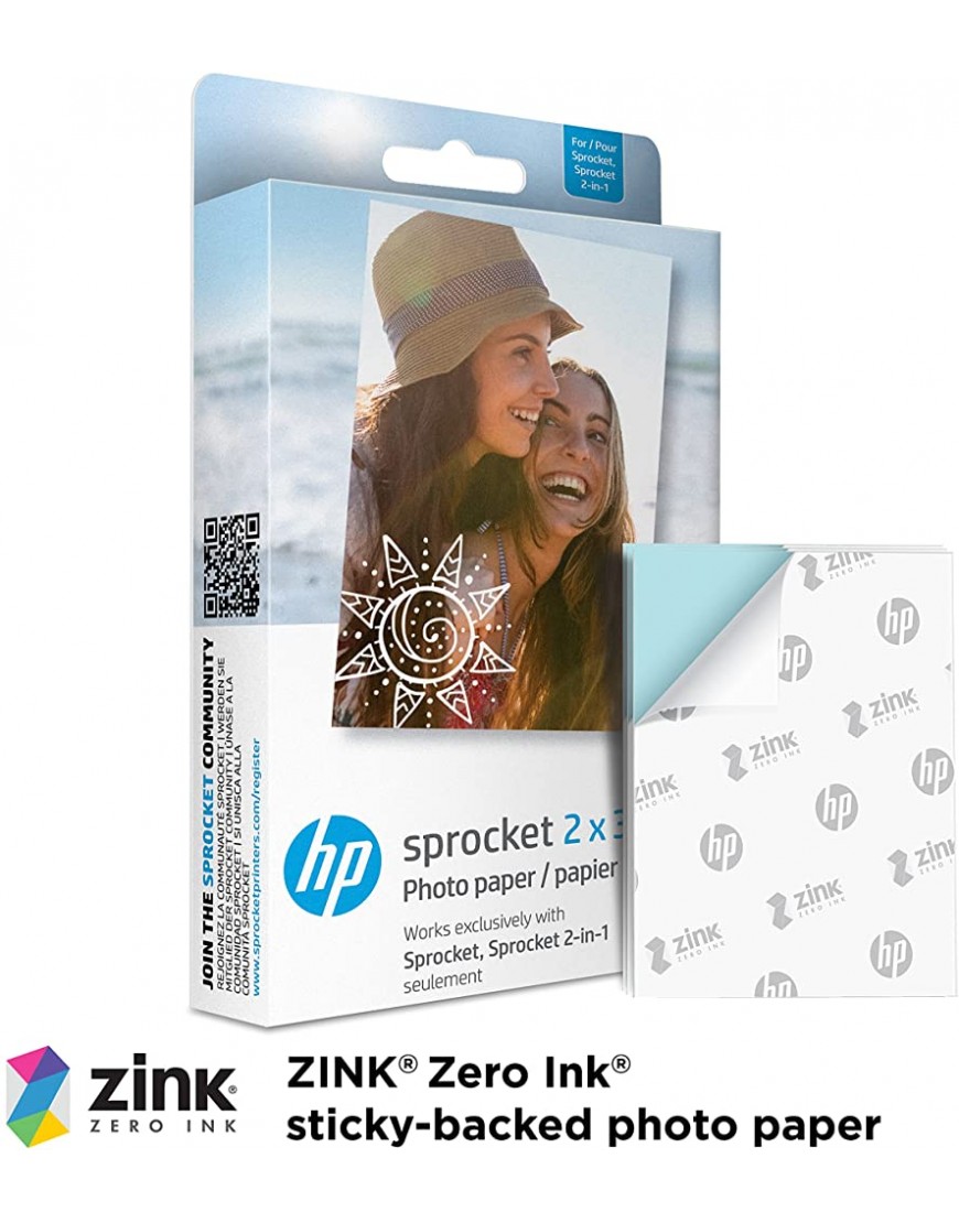 HP Sprocket Portable 2x3 Zoll Sofortbilddrucker Lila Sammelalbum-Kit - BWNLI2WW