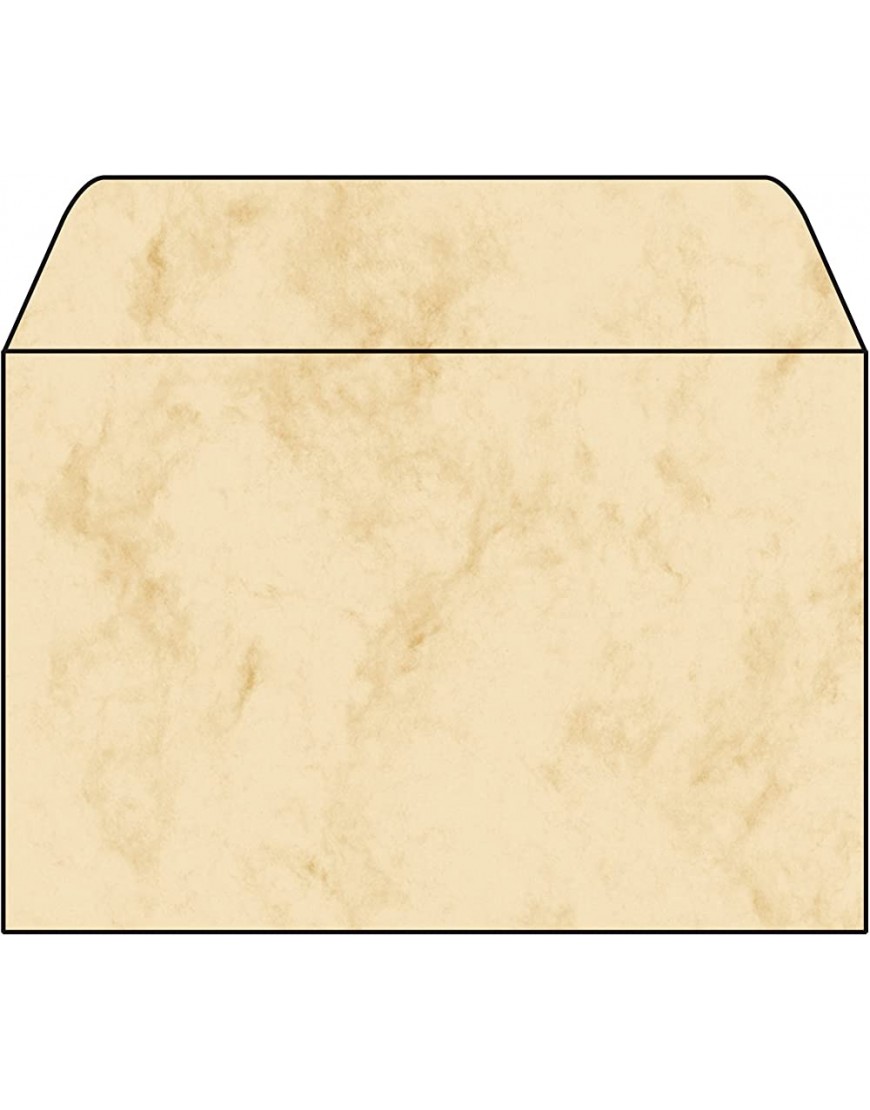 SIGEL DP907 Marmor-Papier beige A5 100 Blatt Motiv beidseitig Briefpapier 90 g & SIGEL DU011 Briefumschläge Marmor beige C6 25 Stück gummiert - BEGJS52A