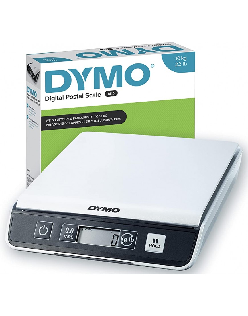 DYMO M10 Paketwaage | bis zu 10 kg | Briefwaage mit LCD-Bildschirm | USB oder AAA Batterien | 20 cm x 20 cm - BVEKNJM4