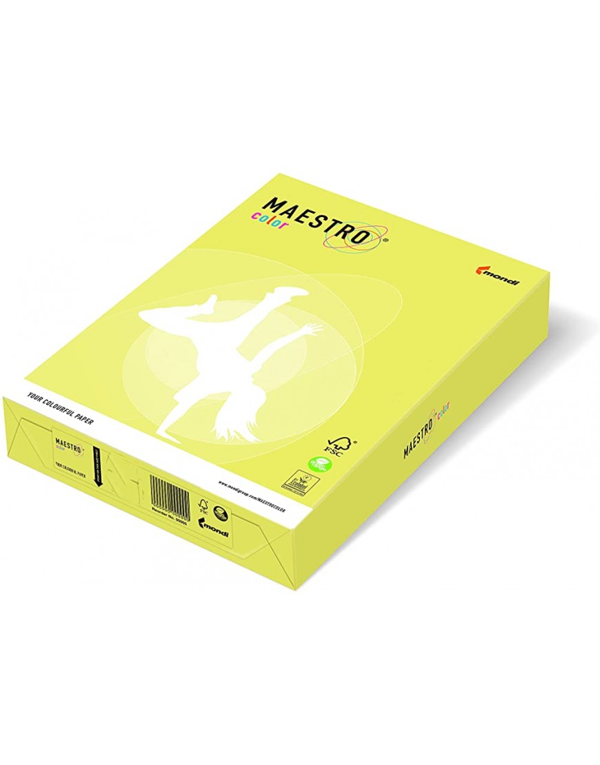 Maestro Color Laserdrucker A4 80 g m² 5 Stück 500 Blatt Ice Lemon Yellow Trend ZG34 - BSGKSHDJ