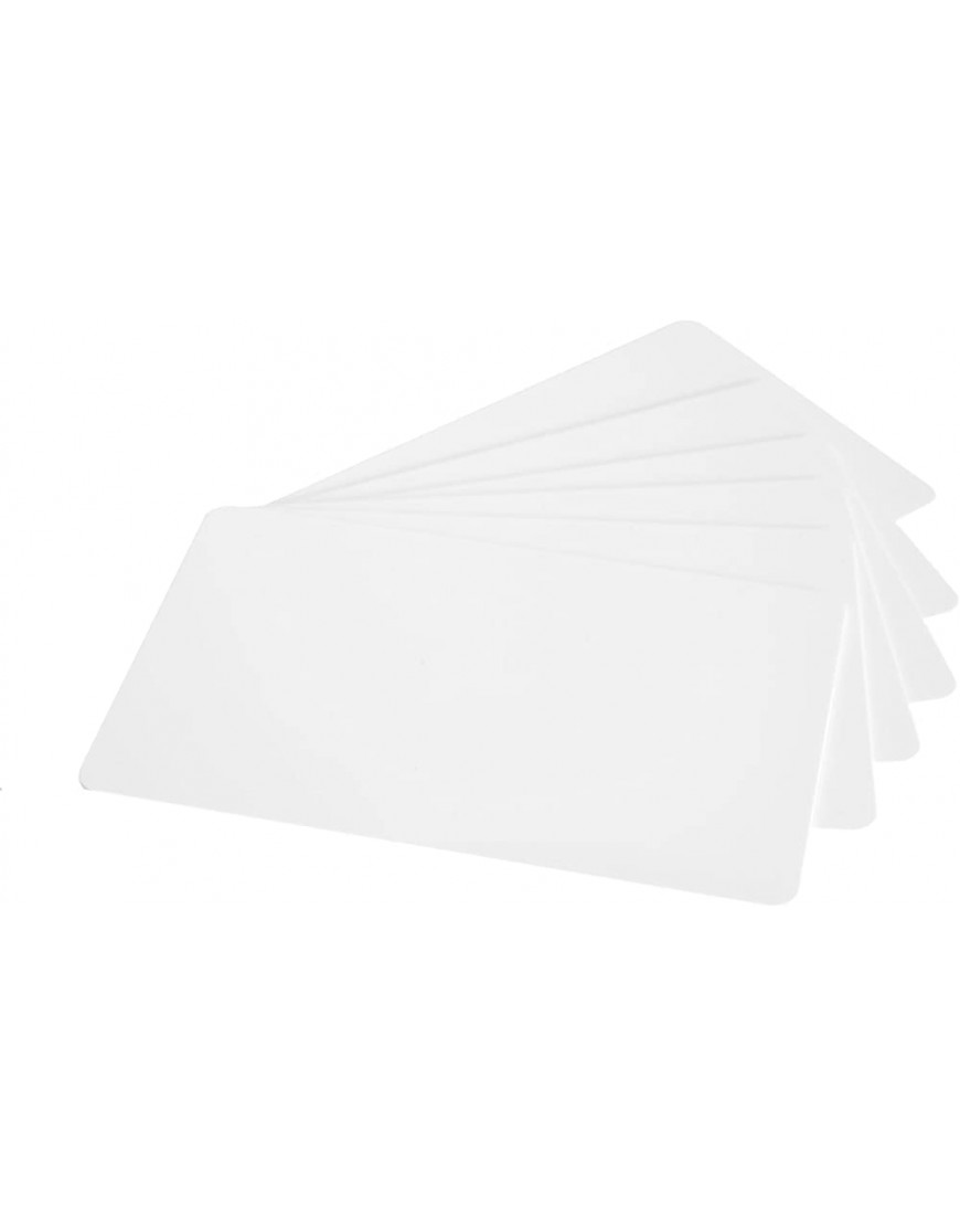 10 x Karteo® Dünne Blanko Plastikkarten Karten weiß mit Dicke 0,47 mm - BWPOPMW5