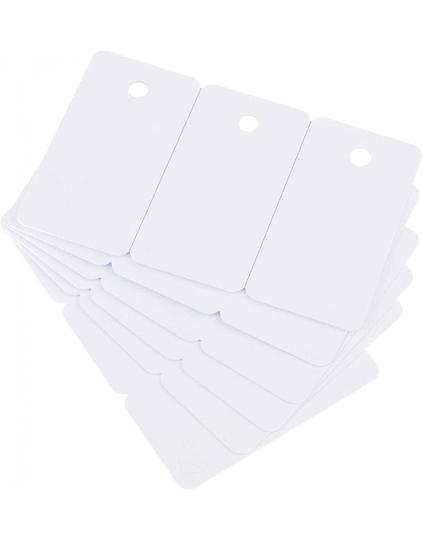 500 x Karteo® Blanko Plastikkarten perforiert und in drei Teile brechbar mit Stanzung Loch Lochung für Schlüsselring und Ketten - BJVFE969