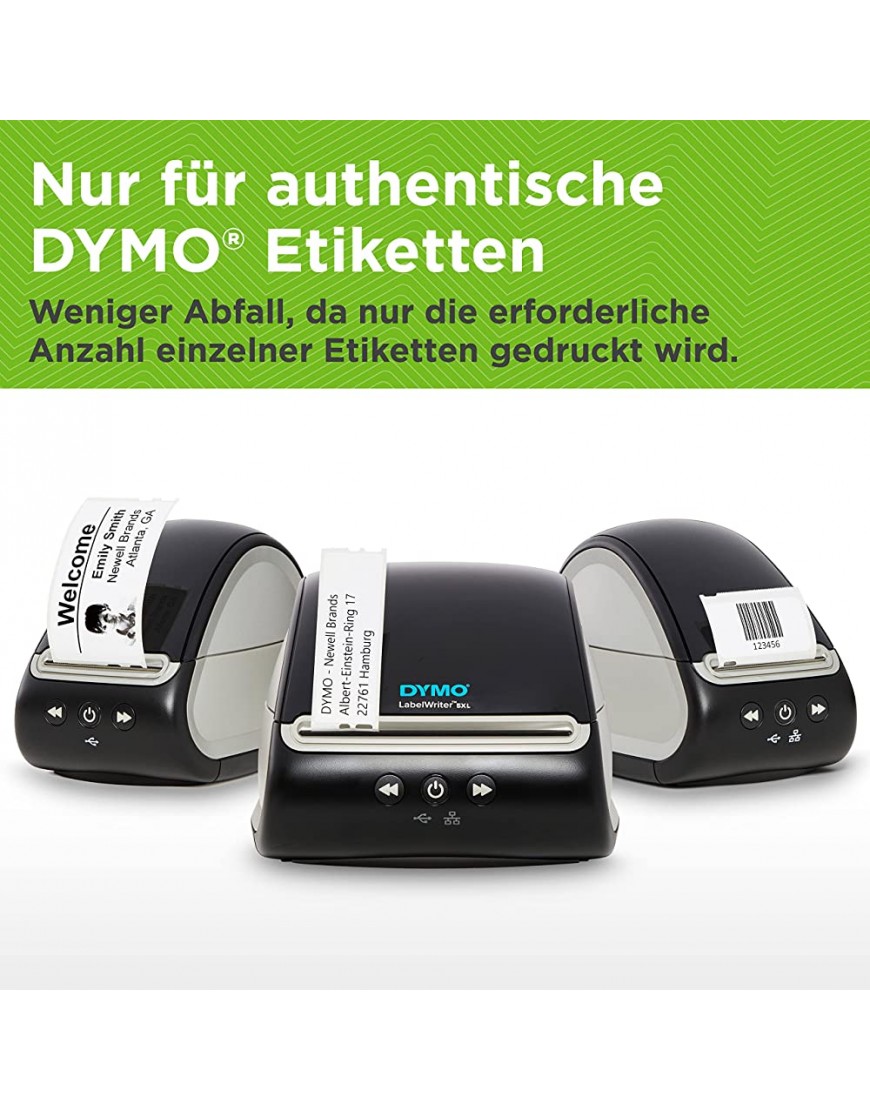 DYMO LabelWriter 5XL Etikettendrucker | automatische Etikettenerkennung | druckt extrabreite Versandetiketten von DHL und mehr | ideal für E-Commerce | EU-Stecker - BEICKVWE