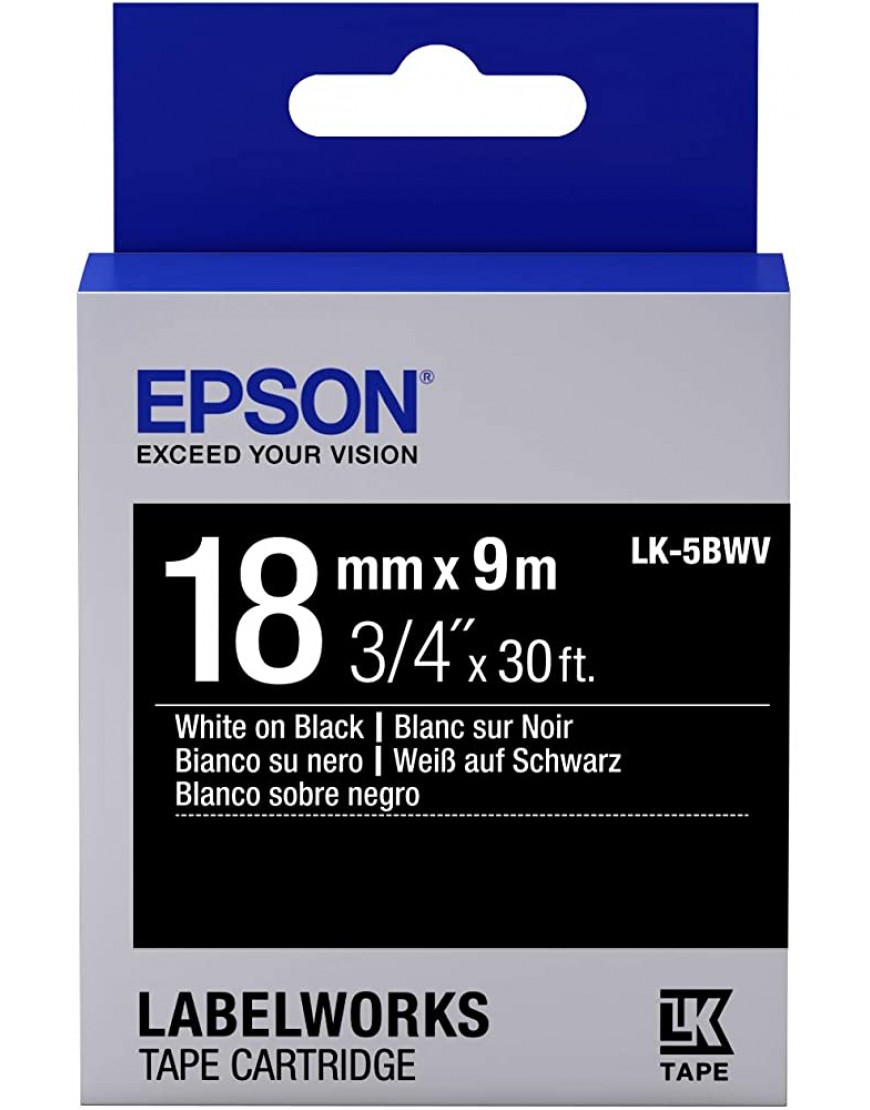 EPSON Ribbon LK-5BWV Black White - BOAWKKD6
