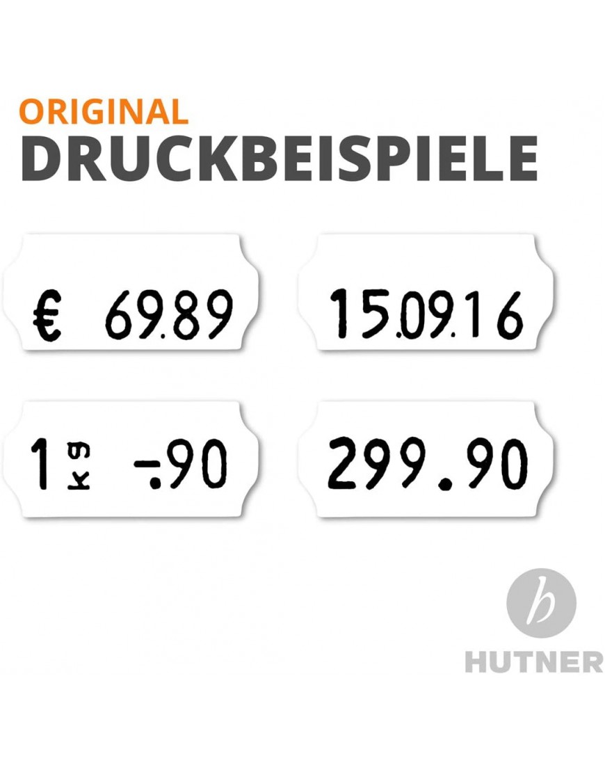 Preisauszeichner Set: Etikettiergerät Uno C6 für 26x12 inkl. 15.000 HUTNER Preisetiketten weiss permanent + 1 Farbrolle | etikettieren | HUTNER - BAFACVQ5