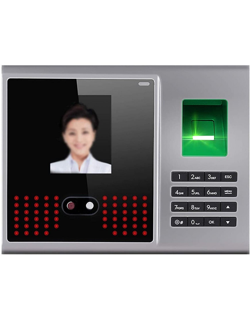QinWenYan Anwesenheitsmaschine Gesichts- Und Fingerabdruck-Hybrid-Erkennungs-Anwesenheitsmaschinen-Gesichtserkennung Punch-Kartenmaschine Bürobedarf Farbe : Silver Size : 19.2x4.2x14.7cm - BHZKFVHJ