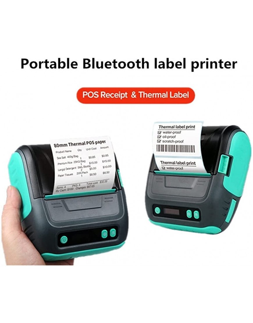 YZ-LIANG Mini-Etikettendrucker 20-80mm Handy Bluetooth Tragbare Mini Thermische Etikettendrucker S3 Kleidung Tag Produkt Preis Barcode Qr. Code-Aufkleber-Breite. Bürobedarf - BOCKOA9H