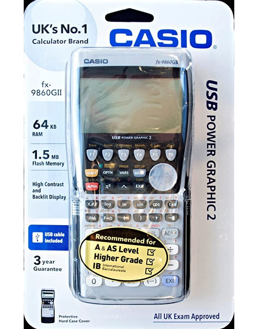 Casio FX-9860G II Grafikrechner mit natürlichem 8zeiligem Display Batterie - BSDMVJA8