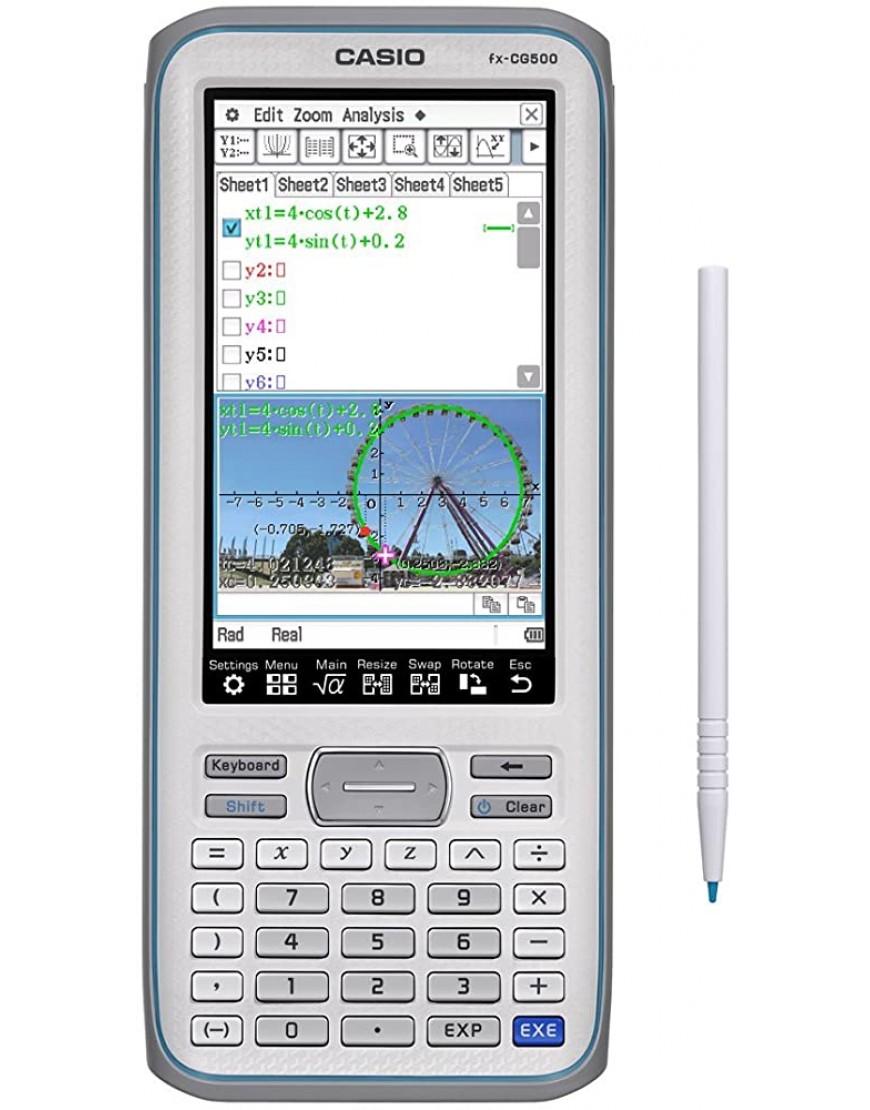 Casio Touchscreen with Stylus Graphing Calculator 4.8 fx-CG500 - BGEHVWNK