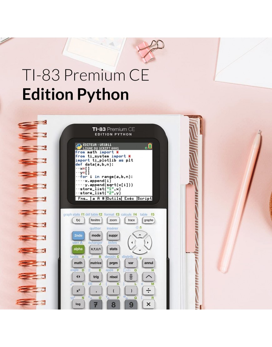 Texas Instruments TI-83 PREMIUM CE EDITION PYTHON Grafikrechner nur mit französischer Anleitung und Sprache - BGVEA6A5
