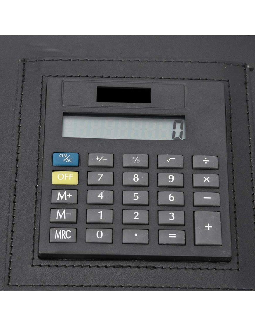 Aktenordner zarter benutzerfreundlicher Büroplanerhalter praktische Position für mehrere Karten mit 8-stelligem Taschenrechner für BürobedarfSchwarz - BVZNCJ1K