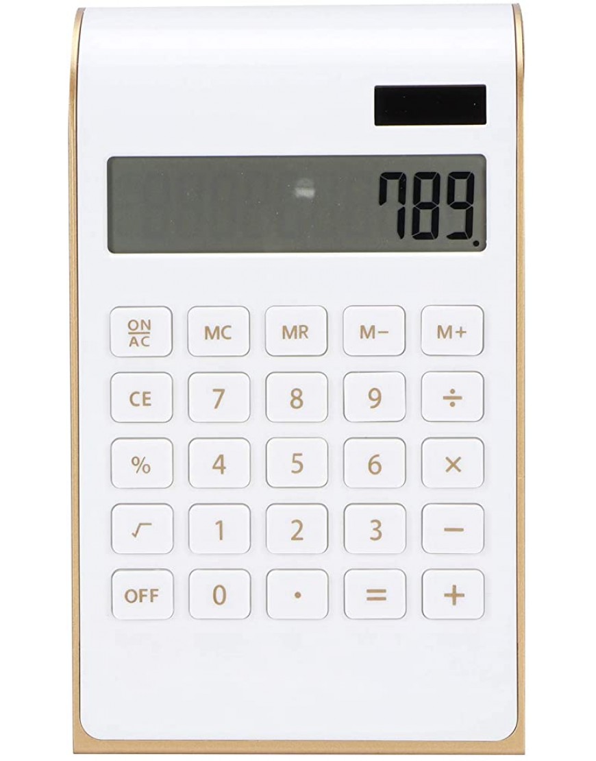 BOLORAMO Solar Basic Calculator Desk Financial Office Big Button Design Ultra Thin Solar Power Calculator Bürobedarf Home Office Business LCD Di Verschiedene FinanzWhite - BWWEZ5KV