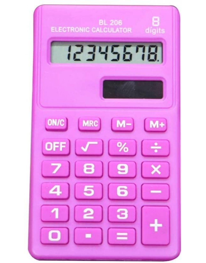 caihuashopping Taschenrechner Candy Color 8 Ziffern Pocket Mini Elektronische Rechner Studenten Bürobedarf Bürorechner Color : Pink - BTQPJQ24