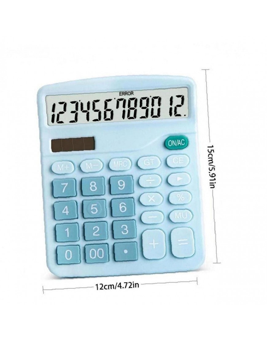 Desktop-Rechner Standardfunktion Elektronische Grund Große 12-stellige LCD-Anzeige Big Button Calculator für den täglichen Bürobedarf BlueOffice für Büroangestellte - BNBSE94K
