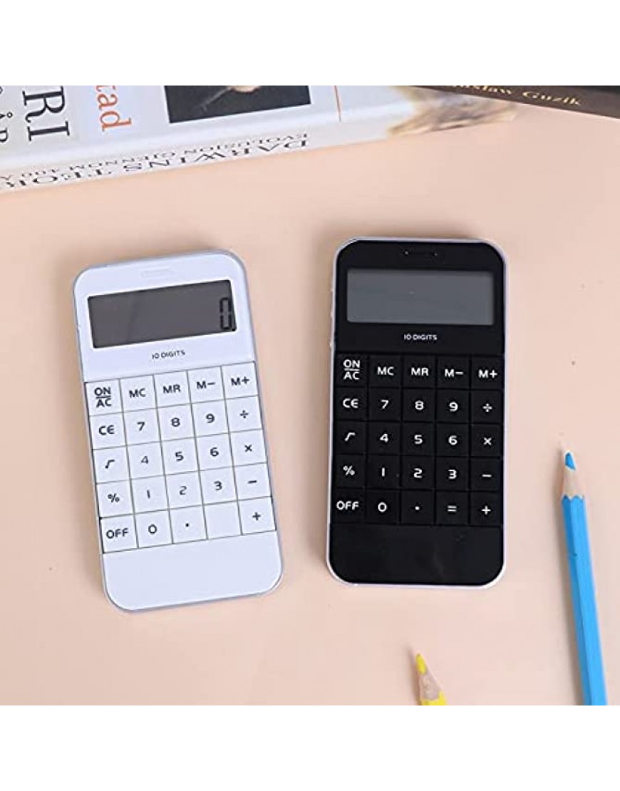 JIAQUAN-SHOP Taschenrechner 1 stück 10 Ziffern Display Pocket Electronic Calculation Calculator Bürobedarf Geeignet für Schule und Beruf Color : White - BRIMH2EH
