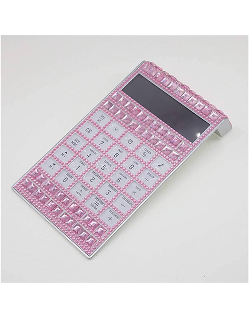 Taschenrechner modisch tragbar mit Diamant 12-stellig LCD-Knopfbatterie Taschenrechner Schreibwaren Bürobedarf Bürobedarf Büro Schule Schreibtisch Taschenrechner Farbe: Pink - BIFUN213