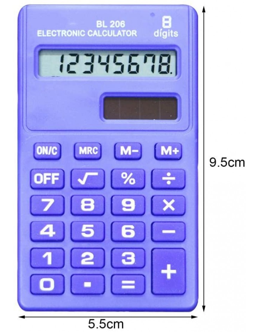 XCTLZG Taschenrechner 8-stelliger tragbarer Taschenrechner ABS-Taschenrechner Bürobedarf Taschenrechner mit klarem Druck Color : 8 8 - BQREFE4B