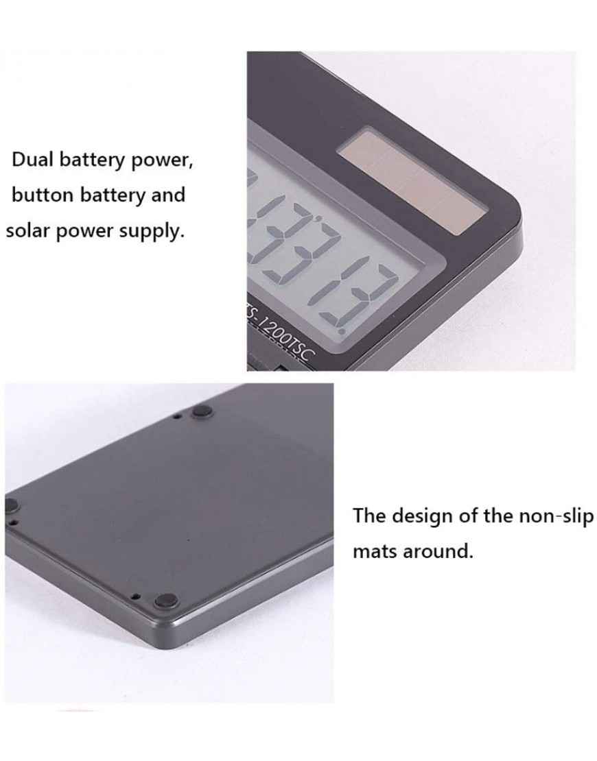 XUHUI Taschenrechner Studie Wissenschaftliche Taschenrechner Dual Power Solar 12-stellig Einfache Business-Bürobedarf Elektronischer Taschenrechner Tragbar taschenrechner Geschenk - BTNNGH3M