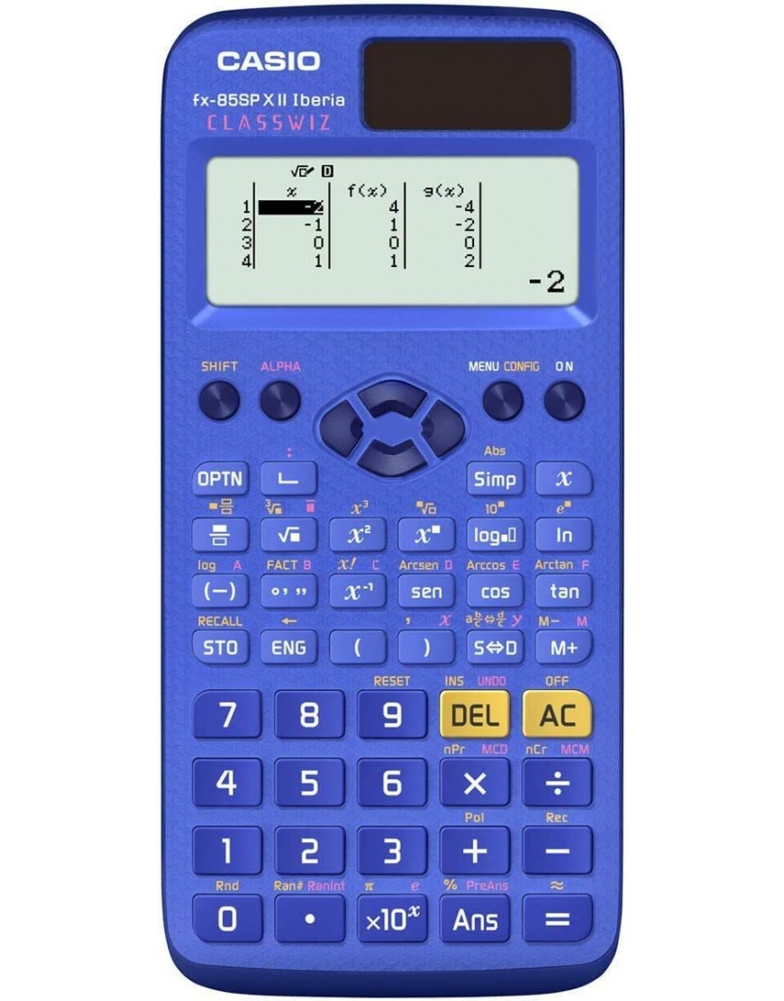 Casio FX-85SPXII Wissenschaftlicher Taschenrechner empfohlen für spanische und portugiesische Curriculum 293 Funktionen solarbetrieben Blau - BNPNOKWN