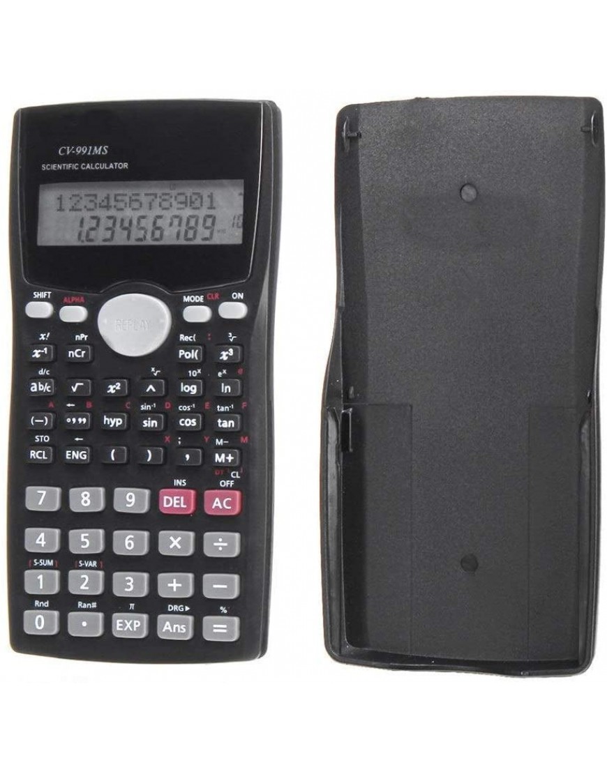 HLVU Rechner Scientific Calculator LCD Student Scientific Berechnung batteriebetriebene Digital Zahl-Rechner Desktop-Rechner Bürobedarf Color : Black Size : One Size - BOVVJQH3