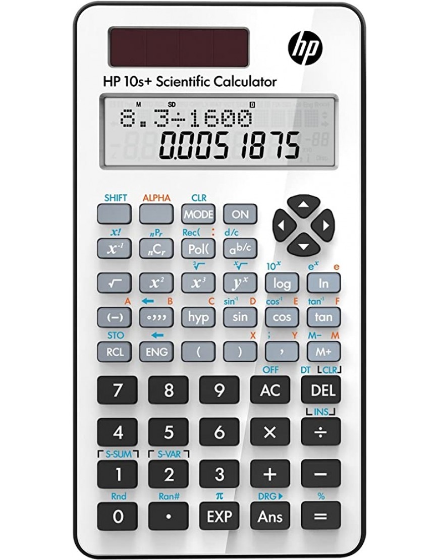 HP 10S + Taschenrechner Taschenrechner Wissenschaftlicher Taschenrechner Weiß – Taschenrechner Wissenschaftlicher Taschenrechner 12 Zahlen 2 Zeilen Batterie Solar Weiß - BXKLQ81V