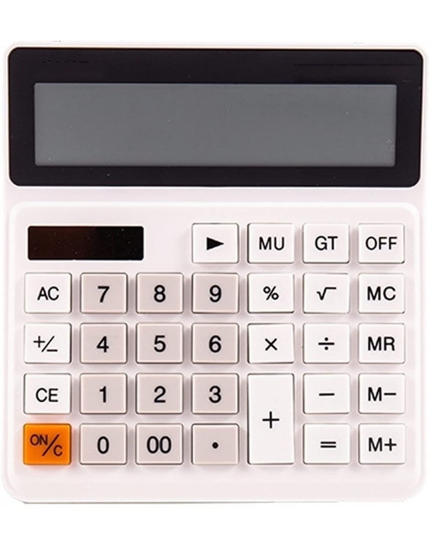 HXR Taschenrechner Desktop-Rechner Große Bildschirmanzeige Multifunktionale Bürobedarf Praktische Solarrechner 12-stelliger Anzeigerechner Weiß Taschenrechner Color : White - BMXZB5WK