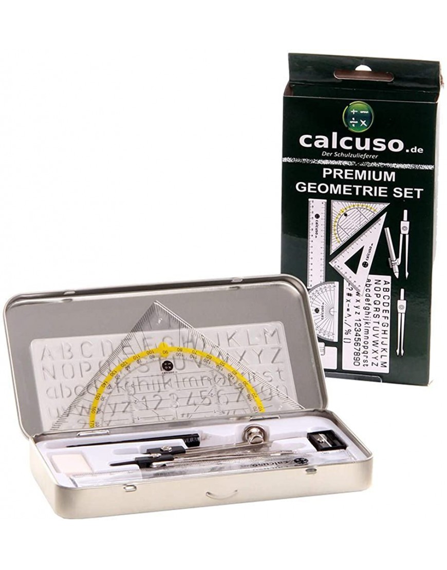 STREBERPAKET: Casio FX-87DE X + Schutztasche + Fachbuch + erweiterte Garantie + Lern-CD + Premium Geometrie-Set - BAQZCWNW