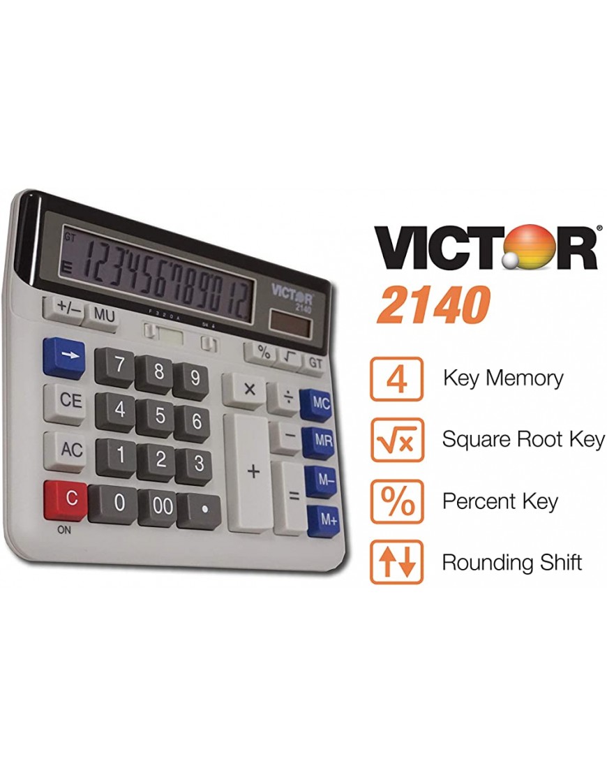 2140 Desktop Business Calculator 12-Digit LCD Sold as 1 Each - BSZID391