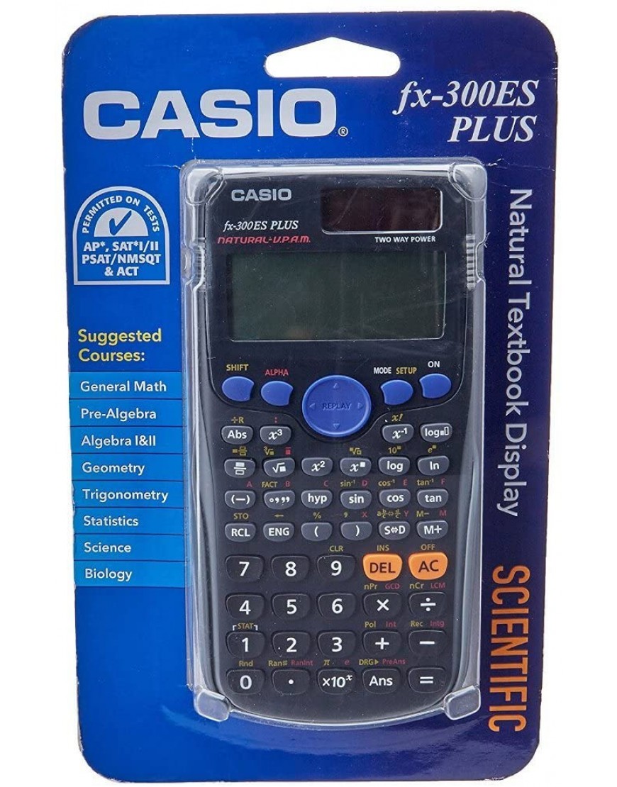 Casio FX300ESPLUS FX-300ESPLUS Scientific Calculator 10-Digit Natural Textbook Display LCD - BOEMMNW6