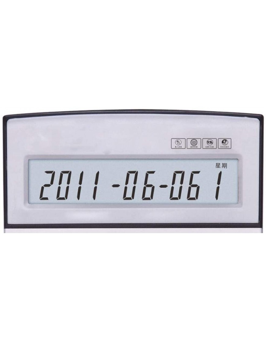 Taschenrechner Voice Desktop Calculator 12-Bit-GroßAnzeige Mit Akku Kalenderanzeige Alarmeinstellungen Echte Menschliche Aussprache Silber - BCMSO8HA