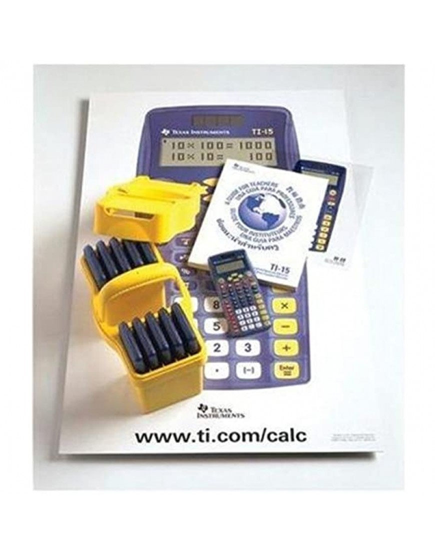 Texas Instruments TI15TK Financial Calculator Teacher Kit by TechMart Computer Products,Inc - BJZBMWDM