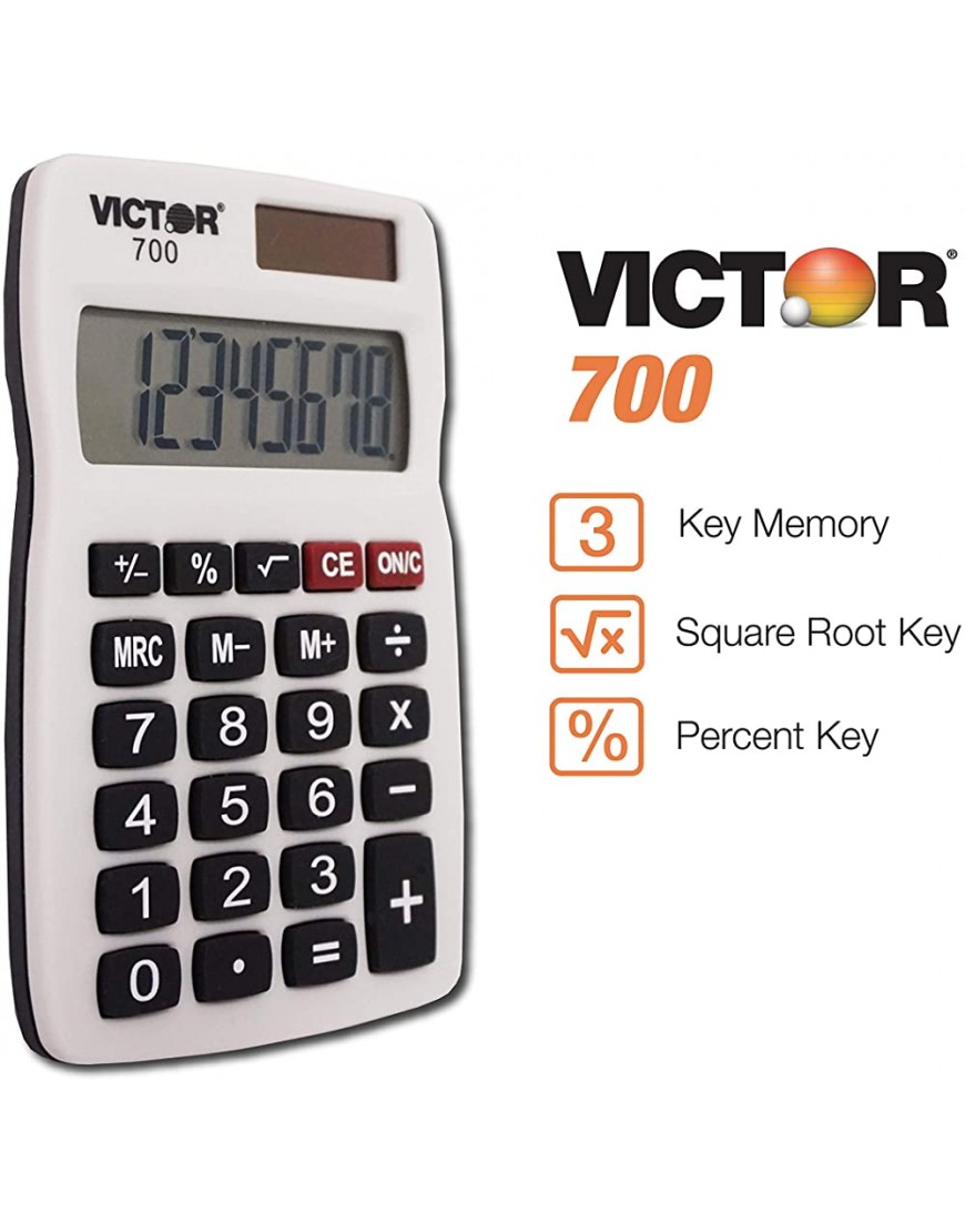 VICTOR Technology 700 Büro Taschenrechner Basic weiß Taschenrechner – Taschenrechner Büro Taschenrechner Basic weiß Tasten 3 Taste S 1 Zeilen - BEAPL484