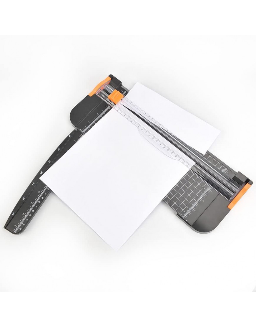 ATPWONZ Papierschneider A4 Schneidegerät tragbare Papierschneidemaschine Guillotine mit automatischem Sicherheitsschutz Passend für Papier Fotos und Etiketten Schwarz - BWITJ2H6