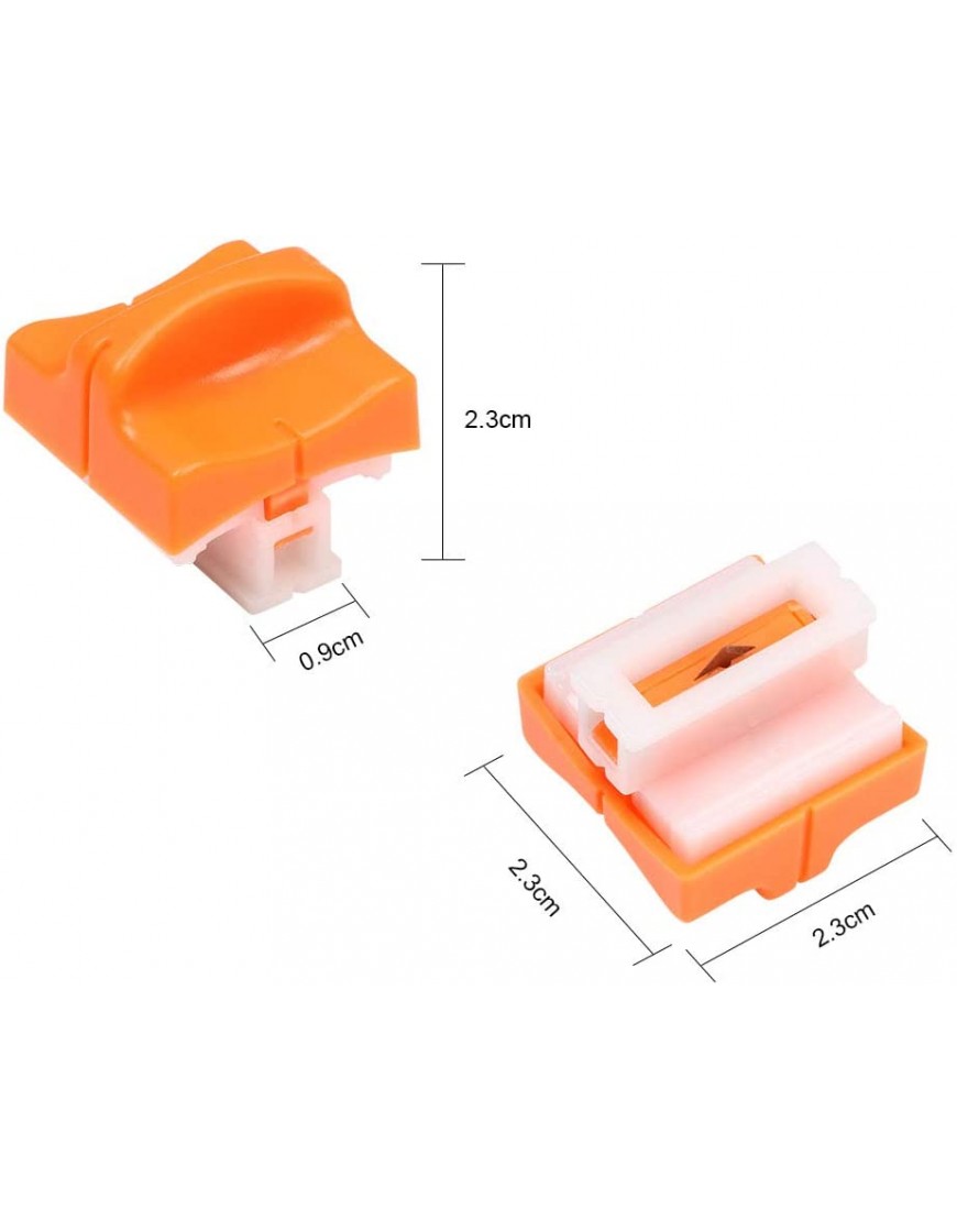 flintronic 8 Stück Papierschneider Ersatzklingen mit Sicherheitssicherung Design für A4 Papierschneider Orange - BHXONKED