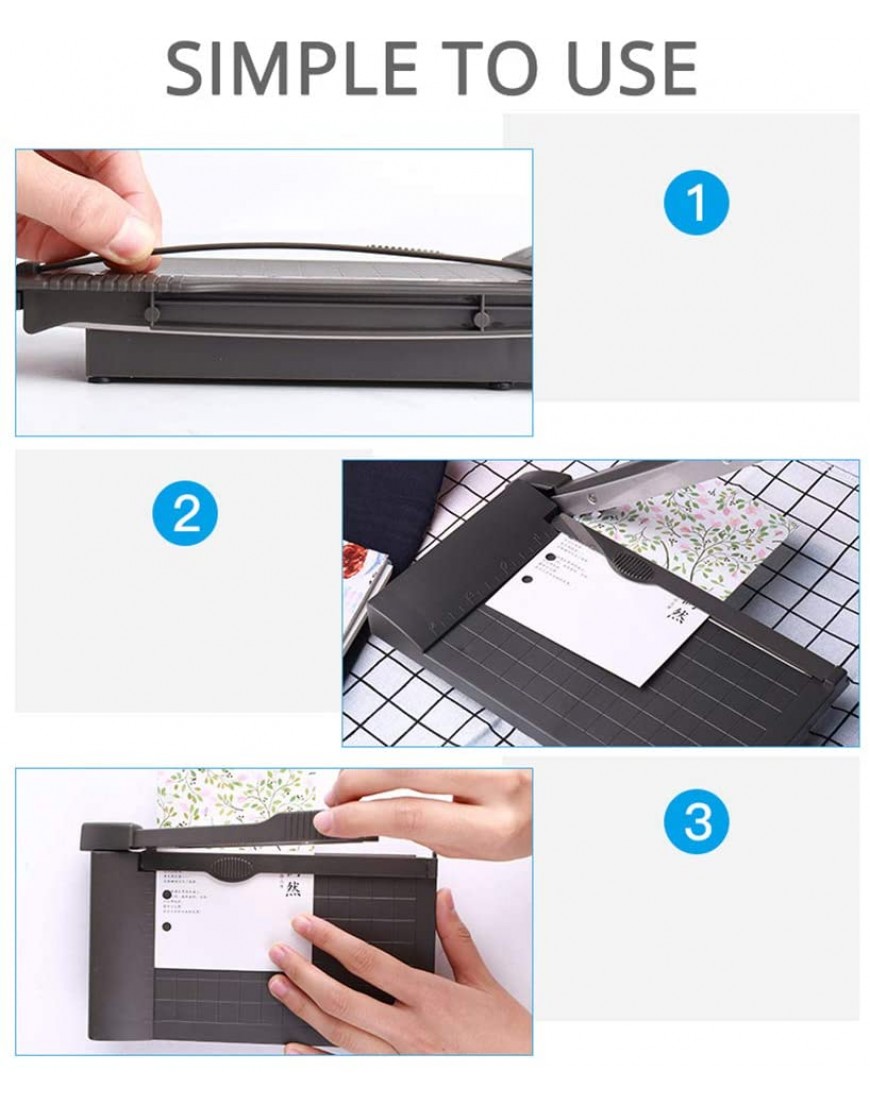 TETHYSUN Papierschneider A5 Papierschneider 2,5 15,2 cm Fotopapier-Guillotine integriertes Lineal Papierschneider Bürobedarf Schneidwerkzeuge - BJMMSWKV
