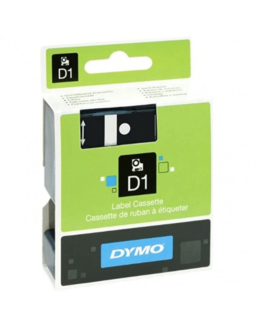 12mm für DYMO LabelWriter 450 DUO Schwarz auf Weiss Beschriftungsband Schriftband-Kassette für Label Writer 450DUO Farbband 7mtr. - BAHLQNMQ