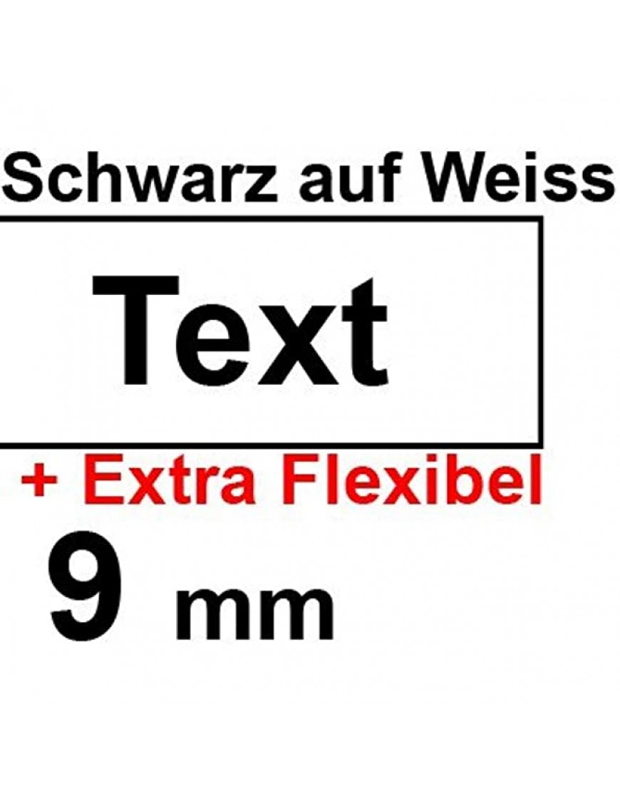Beschriftungsband TZFX221 für Brother P-touch Schwarz auf Weiss 9 mm Schriftband TZ-FX221 TZe-FX221 TZeFX221 9mm breit 8mtr. - BQAPZK2J