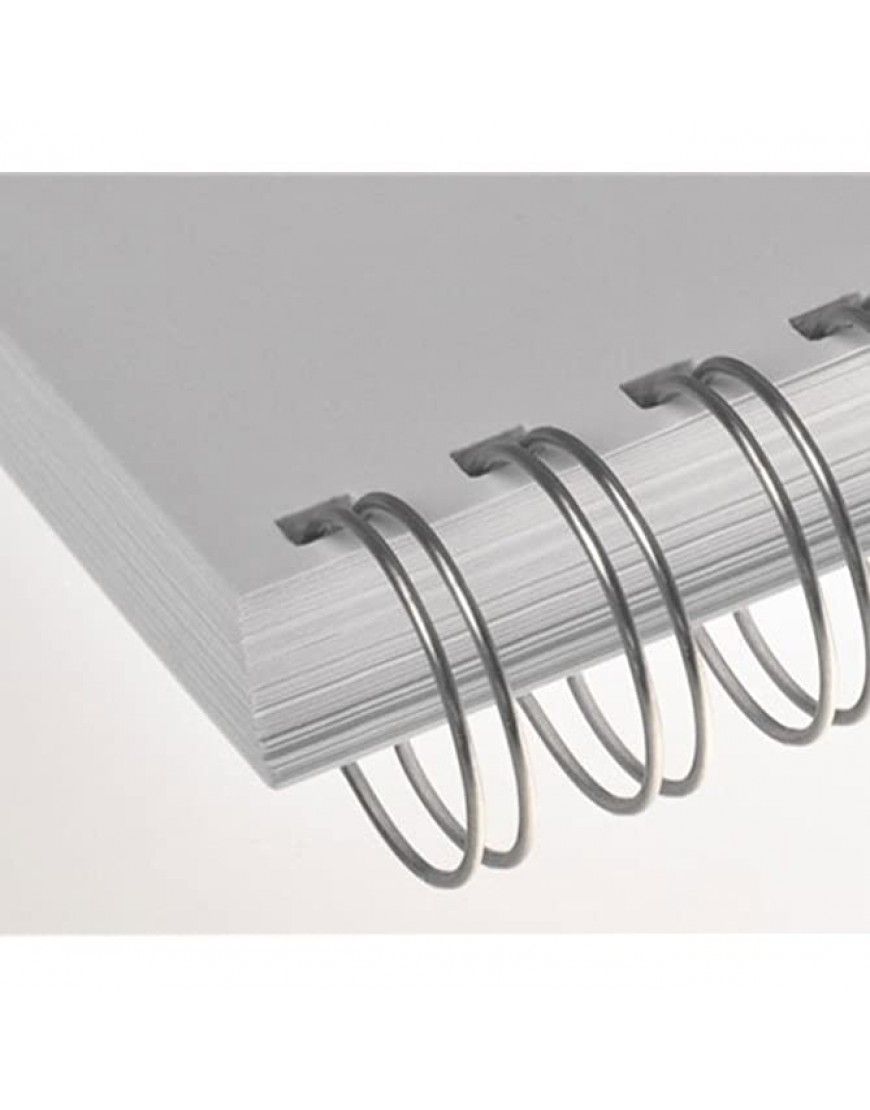 100 RENZ Drahtbinderücken 6,9 mm bis max. ca. 45 Blatt silber blankmetall - BWHMF9NK