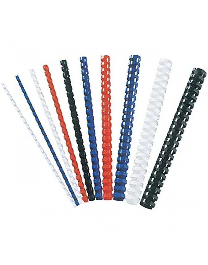 Fellowes Plastikbinderücken DIN A4 21 Ringe 10 mm rot Sie erhalten 1 Packung Packungsinhalt: 100 Stück - BCSKBMED