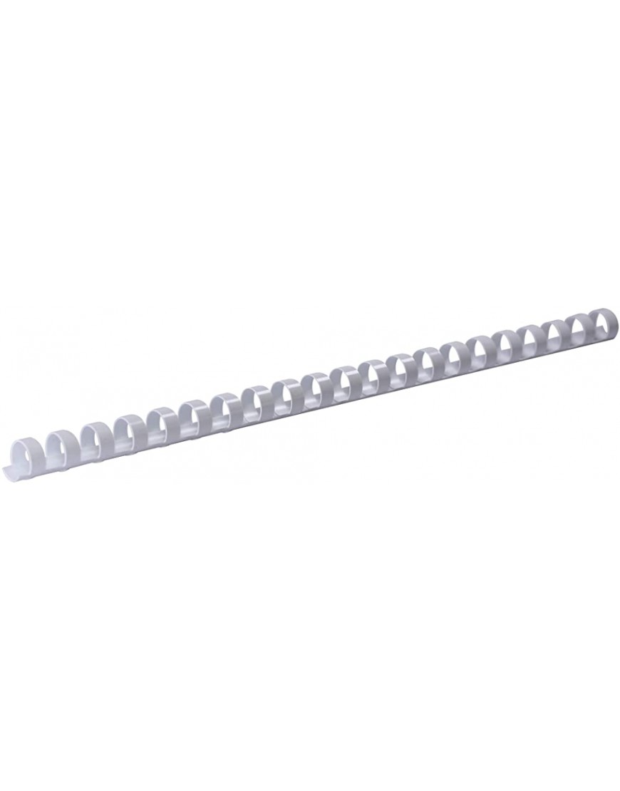 Plastikbinderücken WEIß 8 mm 21 Ringe 100 Stück für ca. 40 Blatt – Plastikringbindung Spiralbindung Ringbindung - BNMCKKJ5